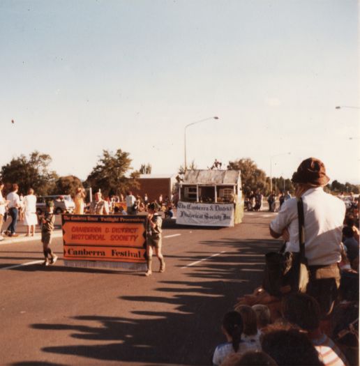 Canberra Day Festival - CDHS and Blundell's Cottage float during the Canberra Day Parade
