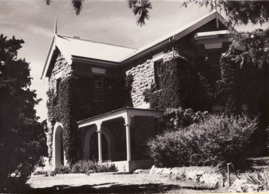 Gungahlin Homestead front entrance. The Victorian wing was built by Edward Kendall Crace in about 1883. The original Georgian homestead was built by the previous owner, William Davis, who also owned Palmerville.