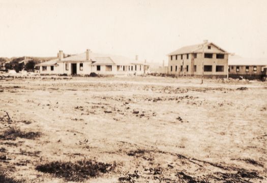 A view of the partially constructed Hotel Canberra