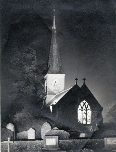 St John's Church, Reid - floodlit from the eastern end