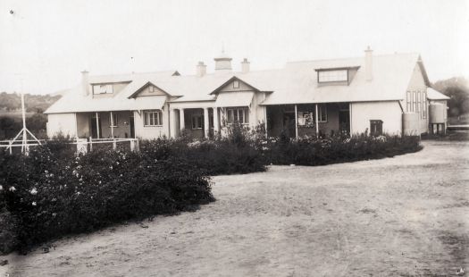 A front view of the Acton Offices. It later served as nurses quarters.