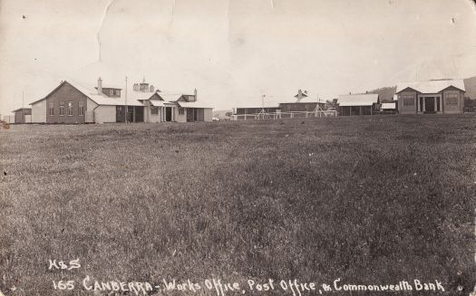 Works office, Post Office and Commonwealth Bank, Acton