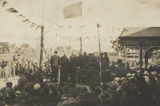 Prince of Wales laying foundation stone 21 June 1920