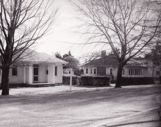 The Territory's second Police Station at Acton Homestead with Sergeant Cook. It later became a library.