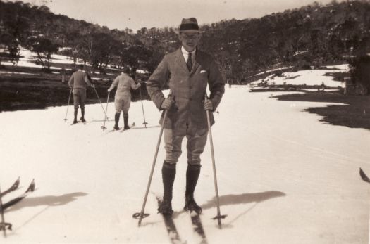 C.S. Daley skiing at Mt Kosciuszko