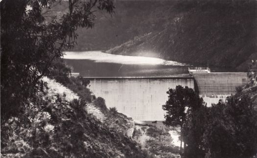 A view of the Cotter Dam from the east bank