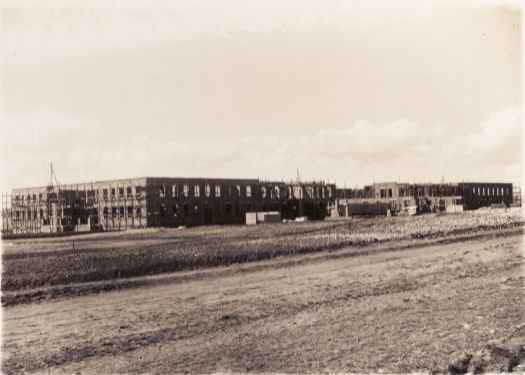 Parliament House under construction, view from rear SW