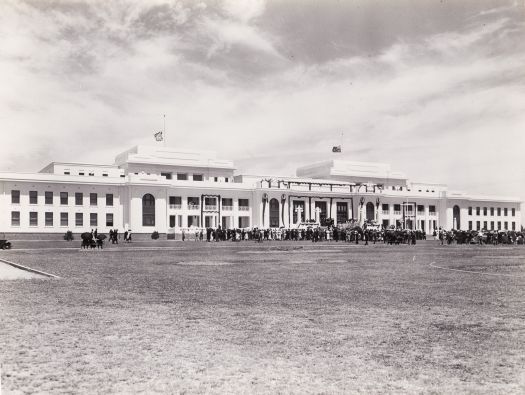 Parliament House memorial service for King George V. Front view from north east.
