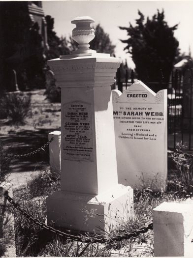 Webb family graves in St John's churchyard in Reid. 