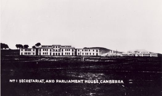 No1 Secretariat (East Block) and Parliament House from about Kings Ave