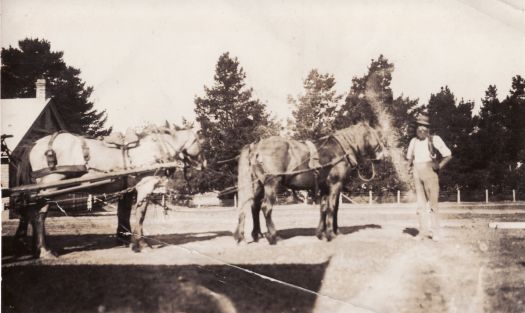 Pat Lawless? at Gidleigh with horses