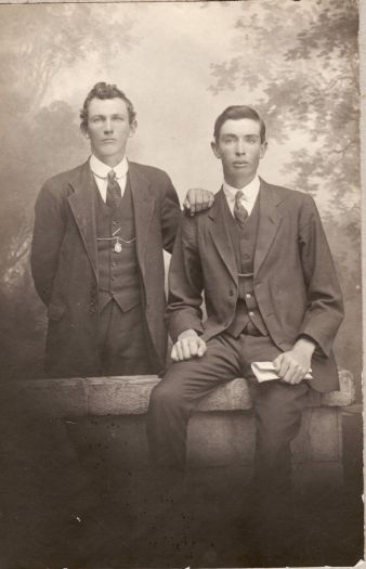 John Wark (sitting) and Walter Flynn (standing)