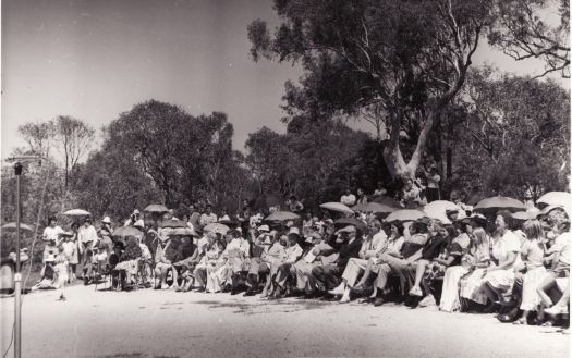 Spectators at the Commencement Stone ceremony