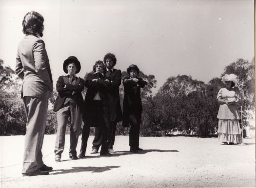 Jigsaw Players re-enactment of the naming of Canberra at the Commencement Stone