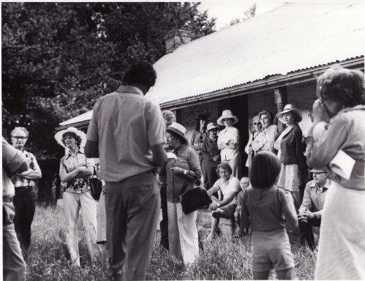 CDHS members listening to Tony Corp at Booroomba Homestead