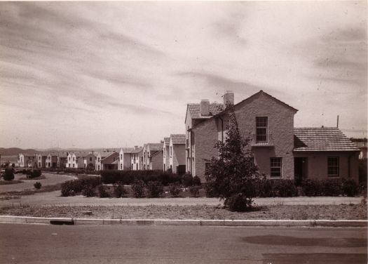 Street of houses in Manuka, looking from Furneaux Street down Bougainville Street.