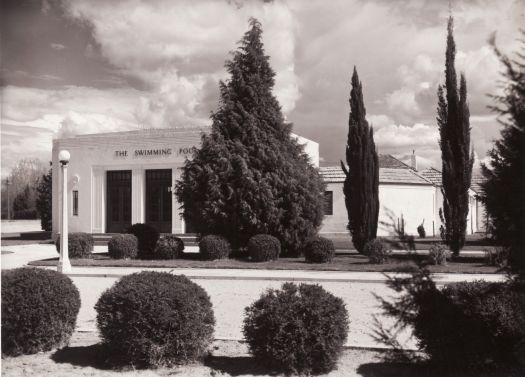 Manuka Swimming Pool showing the front entrance, north west corner