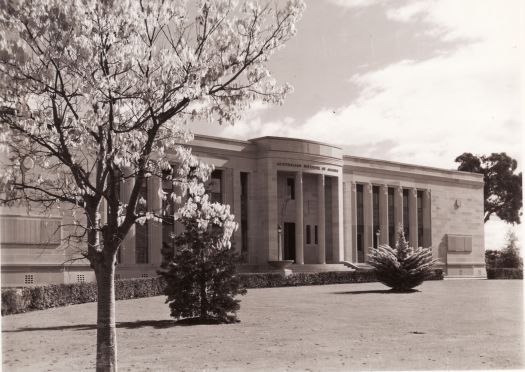 Institute of Anatomy front entrance from south east side. Now ScreenSound Australia.