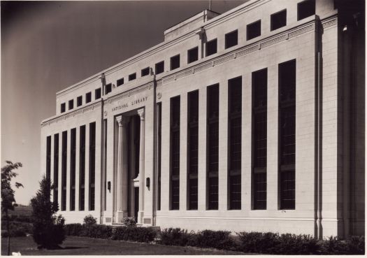 The first National Library building, Kings Avenue, Barton