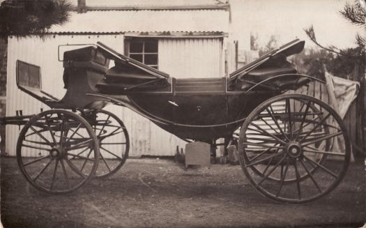 W. Hawes' buggy, Crawford St, Queanbeyan.