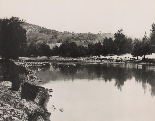 Cotter River entering the Murrumbidgee