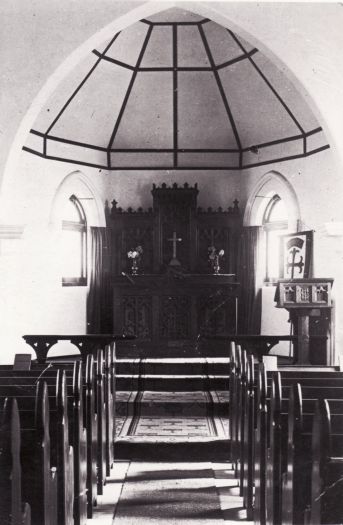 Anglican Memorial Church, Murrumbateman - interior view towards choir