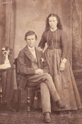 Unidentified young man and woman