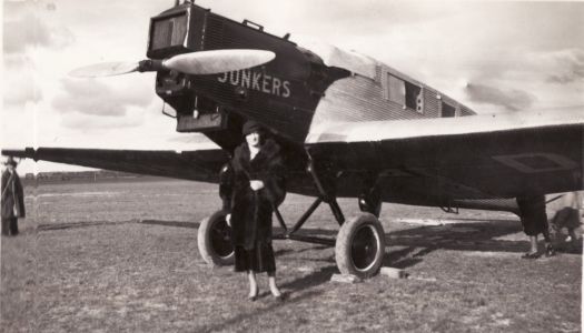 Junkers Aeroplane with unidentified lady