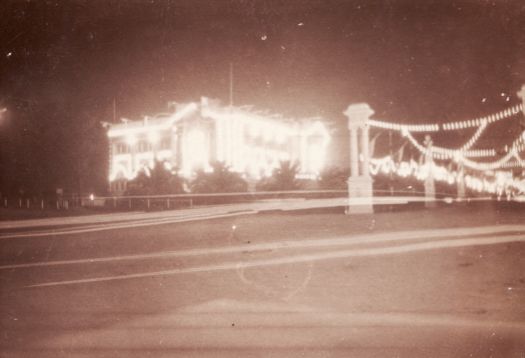 Mitchell Library in Sydney illuminated. Last night of celebrations.