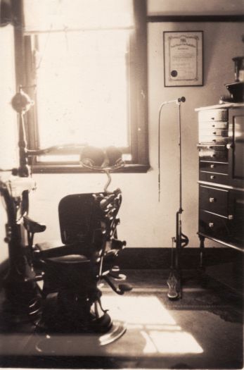 Eric Harvey's dental surgery, Manuka showing his dental chair