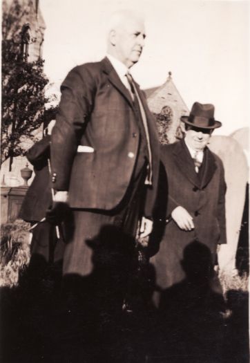 Mr HS Barnes setting a tree in memory of surveyor general Sir Thomas Livingstone Mitchell