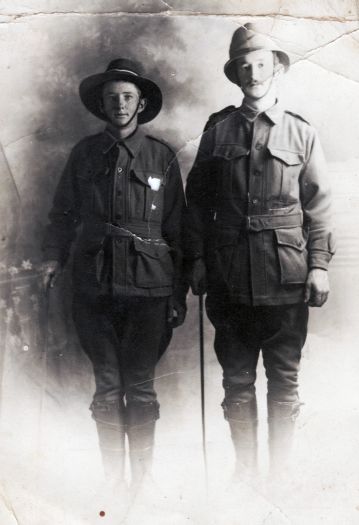 Two men in army uniform