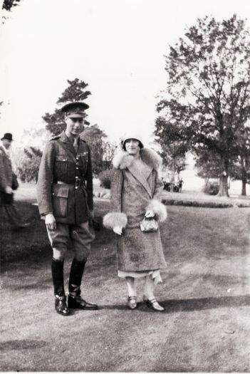 Duke and Duchess of York at Government House with a group of boy scouts.