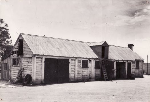 Stables at Gungahlin Homestead. They were demolished in 1961.