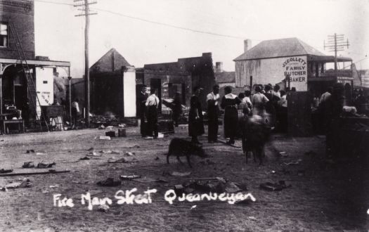 Fire in main street, Queanbeyan