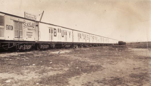 The Great White Train advertising All-Australian goods