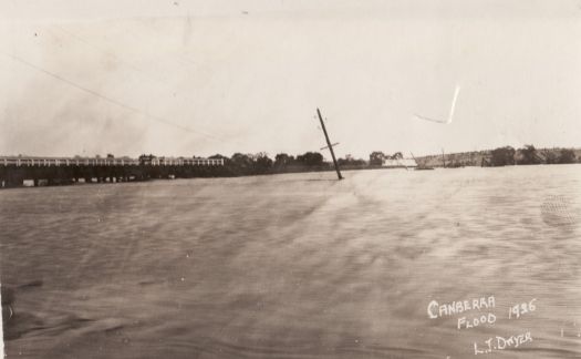 Commonwealth Avenue bridge under flood