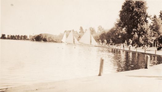 Boats on Lake Wendouree at Ballarat, Victoria