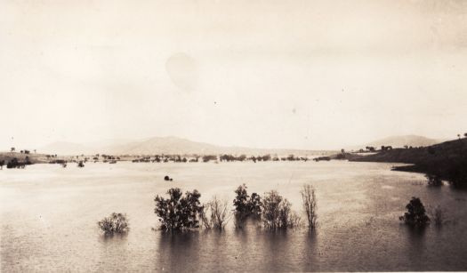 Waters of the Murray River, dammed by Hume Weir near Albury