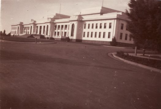 Front of Parliament House from the western end of King George Terrace