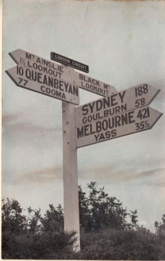 Signpost on London Circuit