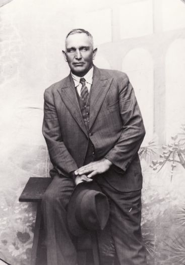 Lyle Blundell, born at Blundells Cottage in 1888. He married Vera Kitson at the Canberra Presbyterian Church (now St Ninian's, Lyneham) in 1912.