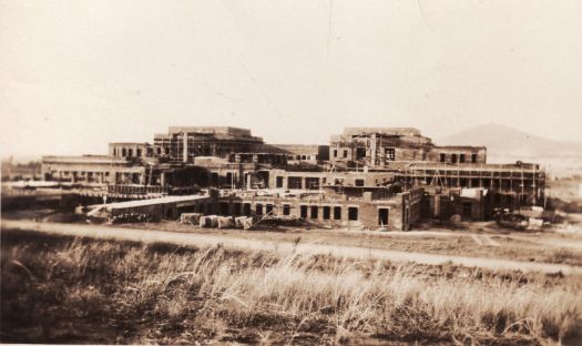 Parliament House under construction from rear