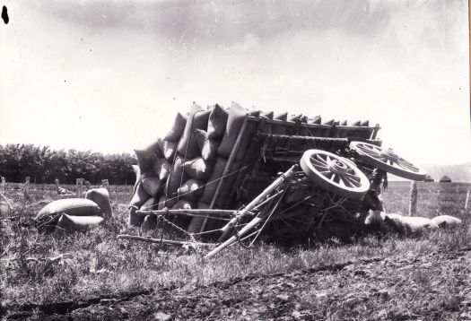 Cart overturned on Springbank farm