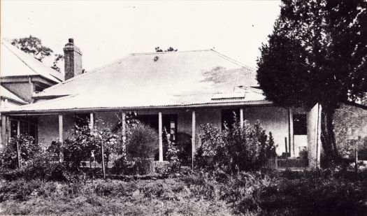 Cottage in "Canbury". Acton House verandah.