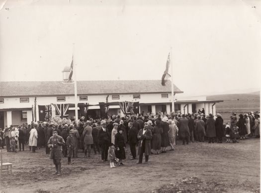 Crowd watching the opening of Telopea Park School