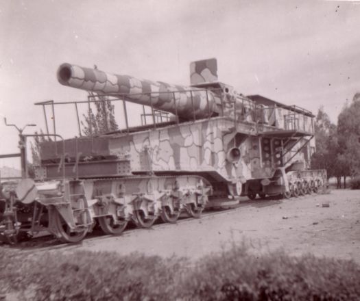 Amiens gun, also known as Big Bertha, outside Canberra Railway Station.
