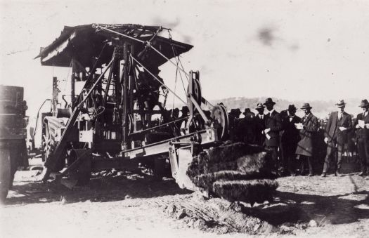 Turning the first sod for provisional Parliament House.