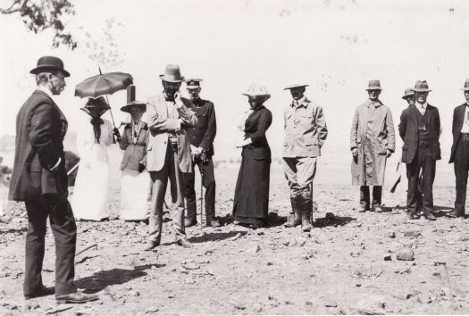 Peg ceremony on the slopes of Kurrajong Hill