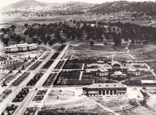Aerial view of Hotel Canberra, Albert Hall